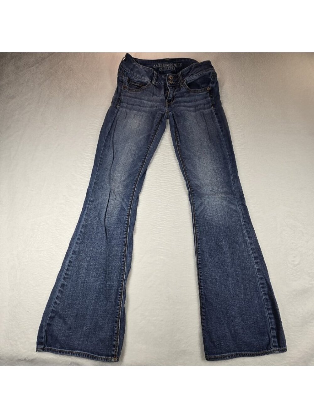 American Eagle Artist Flare Women's Size 2 Super Stretch Blue Jeans Retro Y2K